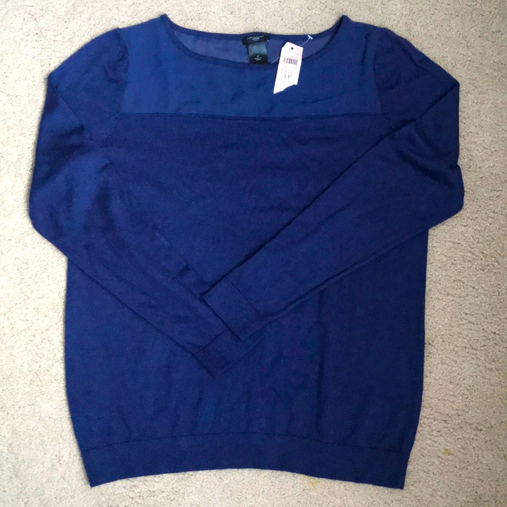 Ann Taylor Navy Sweater size L Petite